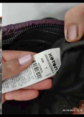 Mor Fermuarlı Kadın Çanta - Görsel 3