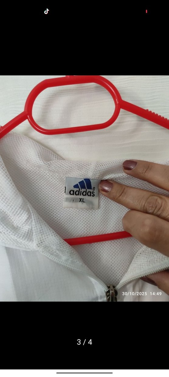 Beyaz Adidas Kapüşonlu Kolsuz Yelek - Görsel 3