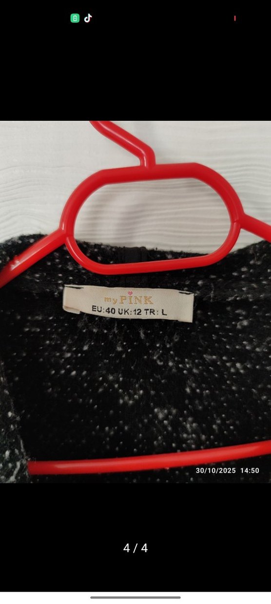 Gri Kemerli Kadın Midi Yün Kaban - Görsel 4