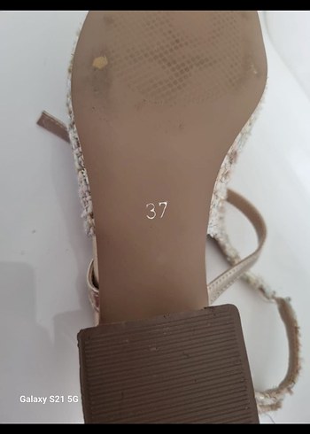 Bej Tokalı Kadın Topuklu Ayakkabı - Görsel 7