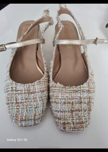 Bej Tokalı Kadın Topuklu Ayakkabı - Görsel 2