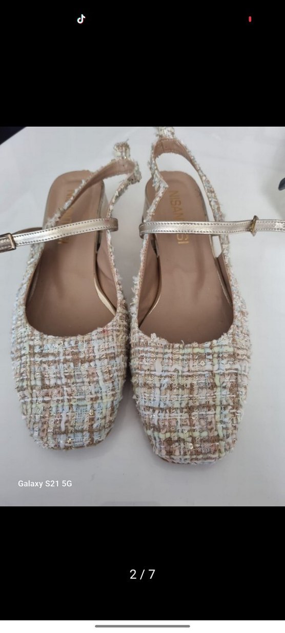 Bej Tokalı Kadın Topuklu Ayakkabı - Görsel 2