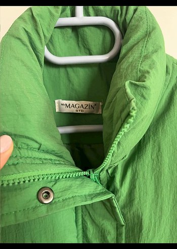 Düğmeli Yeşil Kadın Yelek - Görsel 3