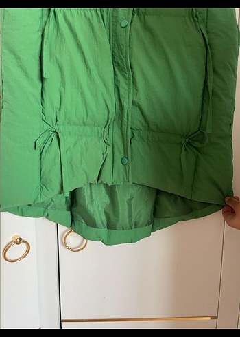 Düğmeli Yeşil Kadın Yelek - Görsel 2