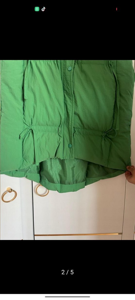 Düğmeli Yeşil Kadın Yelek - Görsel 2