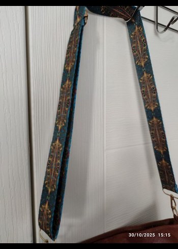 Kahverengi Deri Bohem Kadın Çanta - Görsel 2