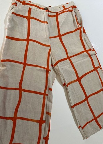 Kadın Ekose Keten Takım - Görsel 5