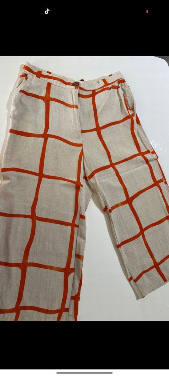 Kadın Ekose Keten Takım - Görsel 5