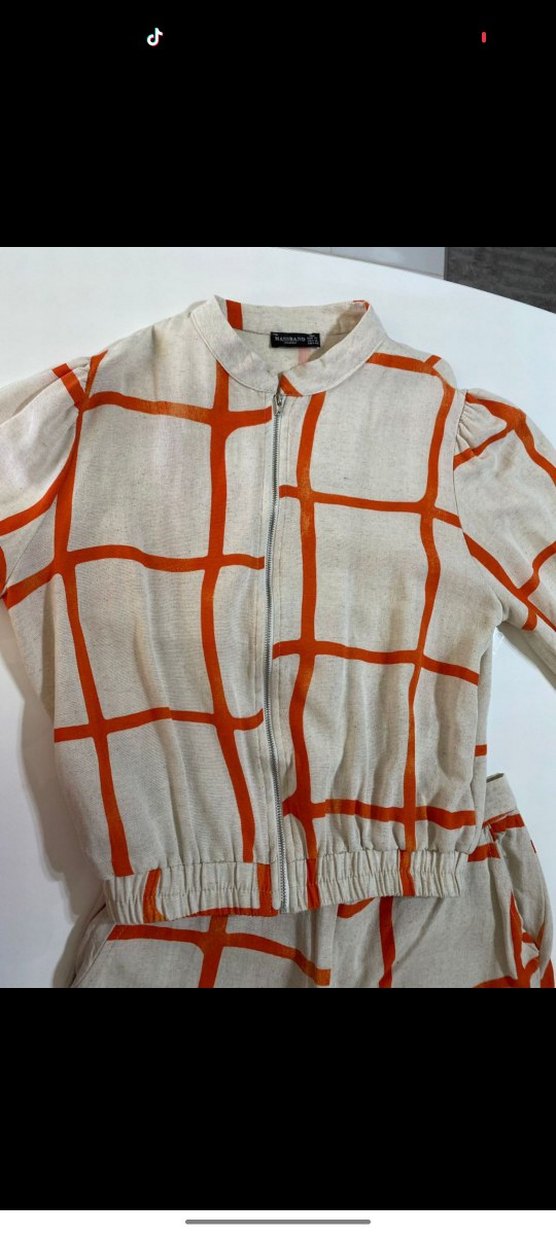 Kadın Ekose Keten Takım - Görsel 3