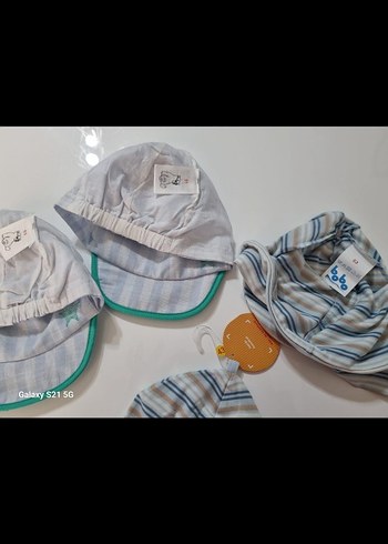 Nakışlı Mavi Çocuk Bere ve Şapka - Görsel 3