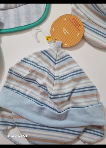 Nakışlı Mavi Çocuk Bere ve Şapka - Görsel 2