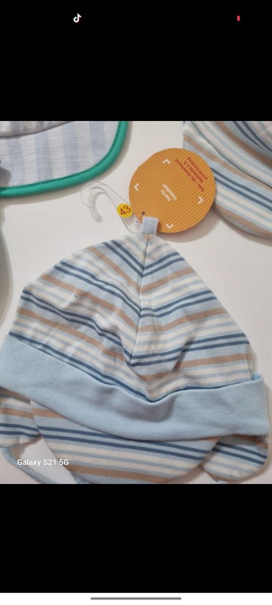 Nakışlı Mavi Çocuk Bere ve Şapka - Görsel 2