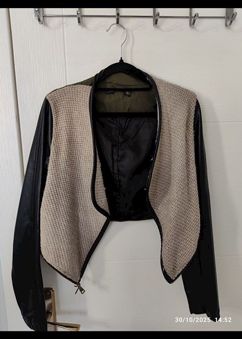 Kemerli, Uzun Kollu Kadın Ceket - Görsel 3