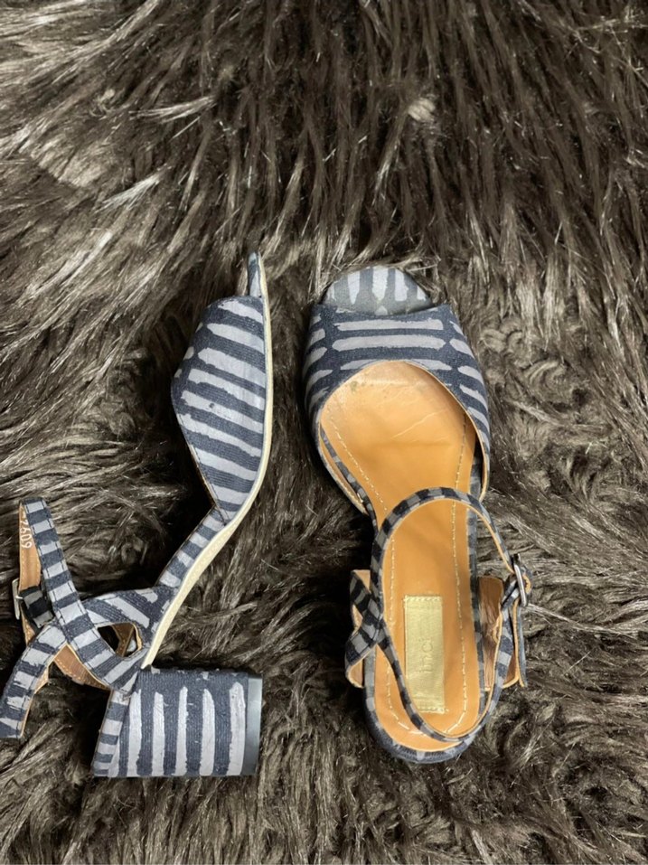 Parlak Mavi Bağlamalı Kadın Topuklu Sandalet - Görsel 3