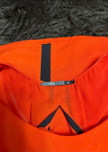 Herry Kadın Turuncu Rahat Kesim bluz - Görsel 2