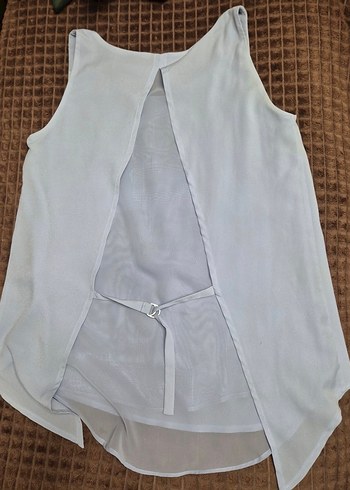 Herry Marka Şık Kolsuz Bluz - Su Mavi - Görsel 4