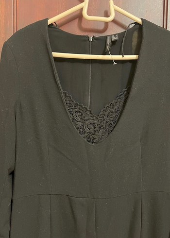 MNG Collection Siyah Dantel Detaylı Elbise - M Beden - Çok Şık - Görsel 3
