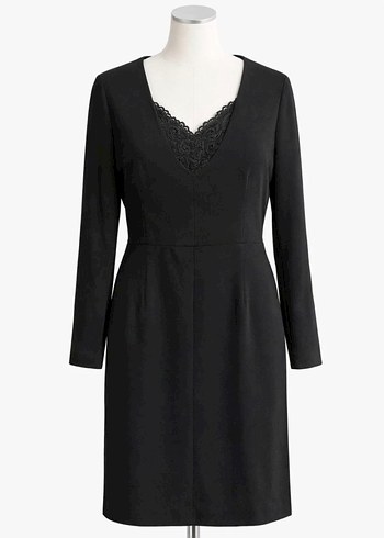 MNG Collection Siyah Dantel Detaylı Elbise - M Beden - Çok Şık - Görsel 2