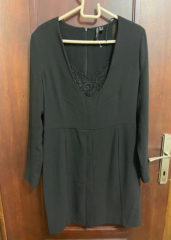 MNG Collection Siyah Dantel Detaylı Elbise - M Beden - Çok Şık - Görsel 4