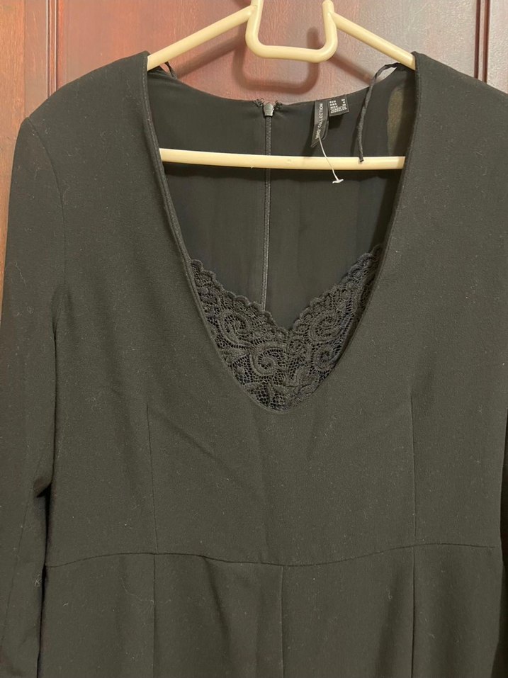 MNG Collection Siyah Dantel Detaylı Elbise - M Beden - Çok Şık - Görsel 3