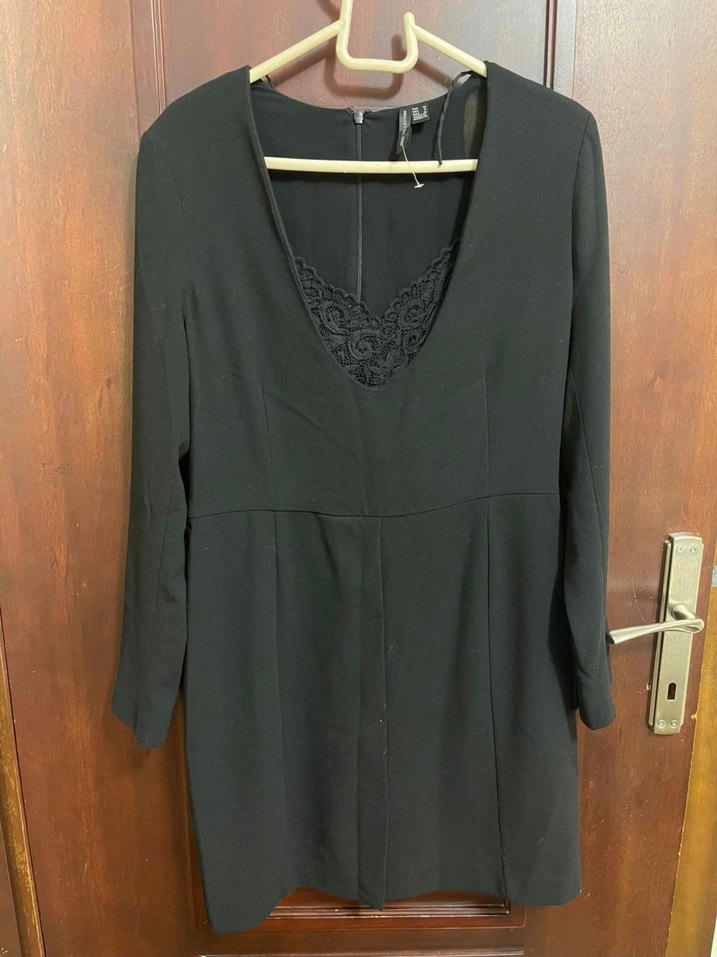 MNG Collection Siyah Dantel Detaylı Elbise - M Beden - Çok Şık - Görsel 4