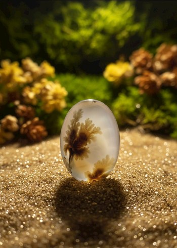 Muhteşem Manzaralı Doğal Dendritli Akik Taşı (Şecer Akik) - Görsel 2