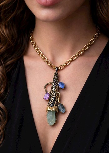 El Yapımı 925 Ayar Hit Gümüş Kolye  Doğal Taşlı Özel Tasarım - Görsel 8