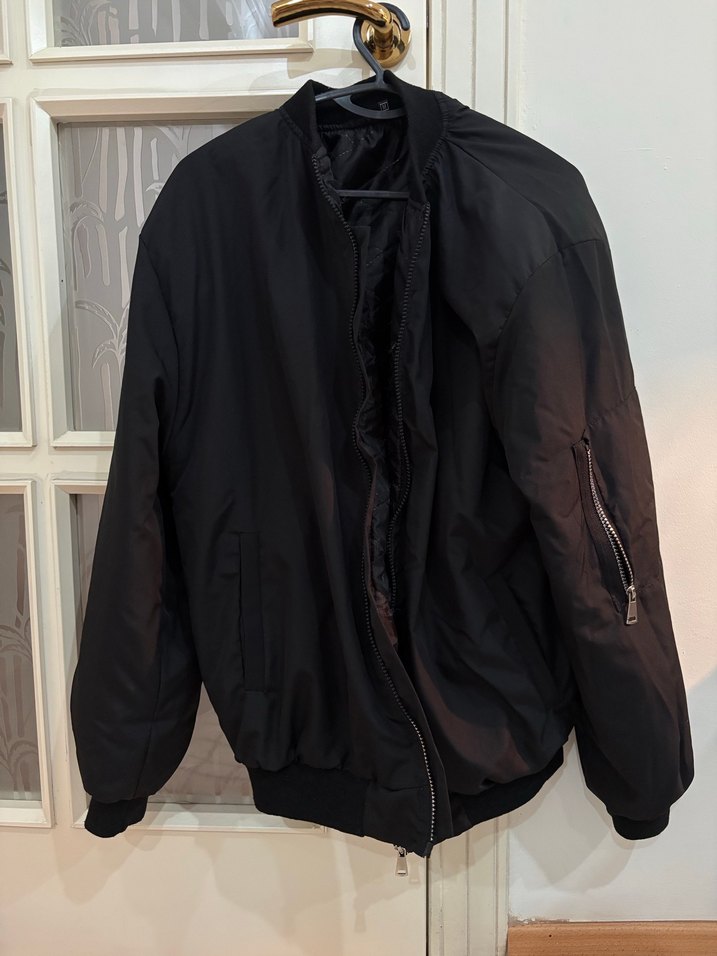 Siyah Fermuarlı Midi Kadın Ceket - Görsel 2