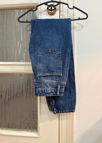 Kadın Mavi Midi Boy dar Kesim Kot Pantolon - Görsel 3