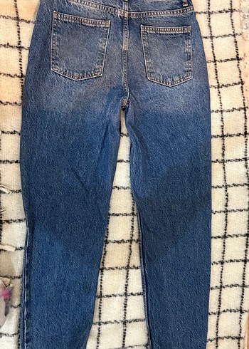 Kadın Mavi Midi Boy dar Kesim Kot Pantolon - Görsel 2