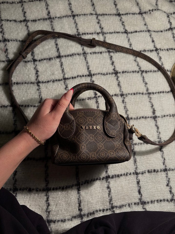 Vakko Kahverengi Deri Kadın Çanta - Görsel 4