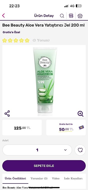 Bee Beauty Aloe vera jeli