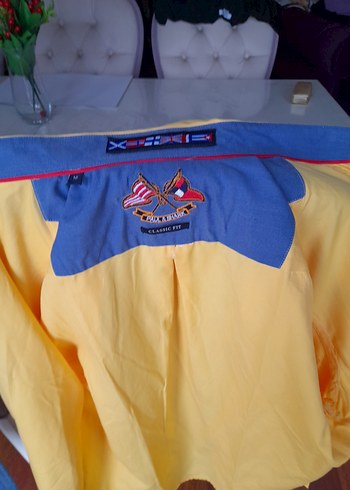 Sarı Uzun Kollu Düğmeli Erkek Gömlek - Görsel 2