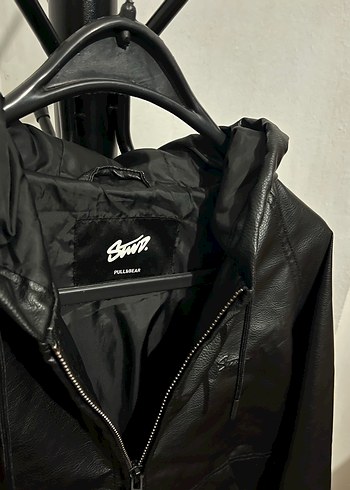 PULL&BEAR Stwd erkek deri ceket - Görsel 3