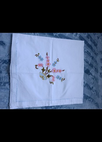 Nakışlı Beyaz çeyizlik bohça - Görsel 4