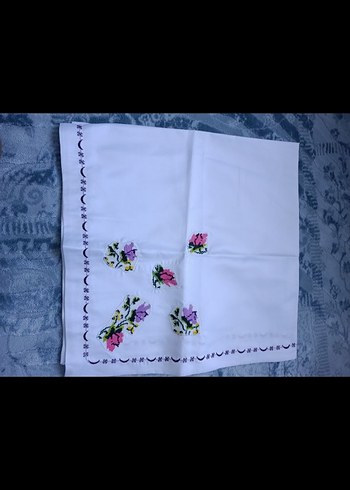 Nakışlı Beyaz çeyizlik bohça - Görsel 5