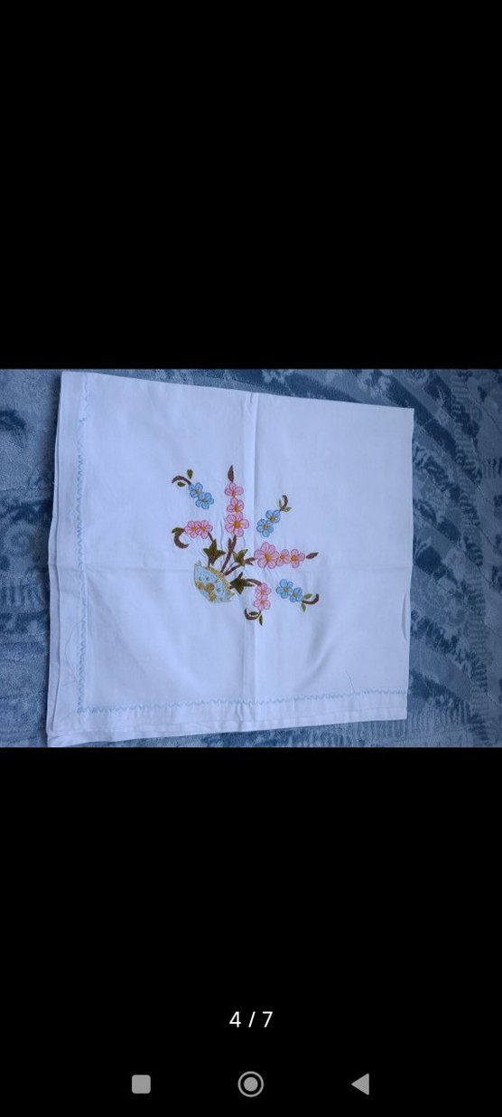 Nakışlı Beyaz çeyizlik bohça - Görsel 4