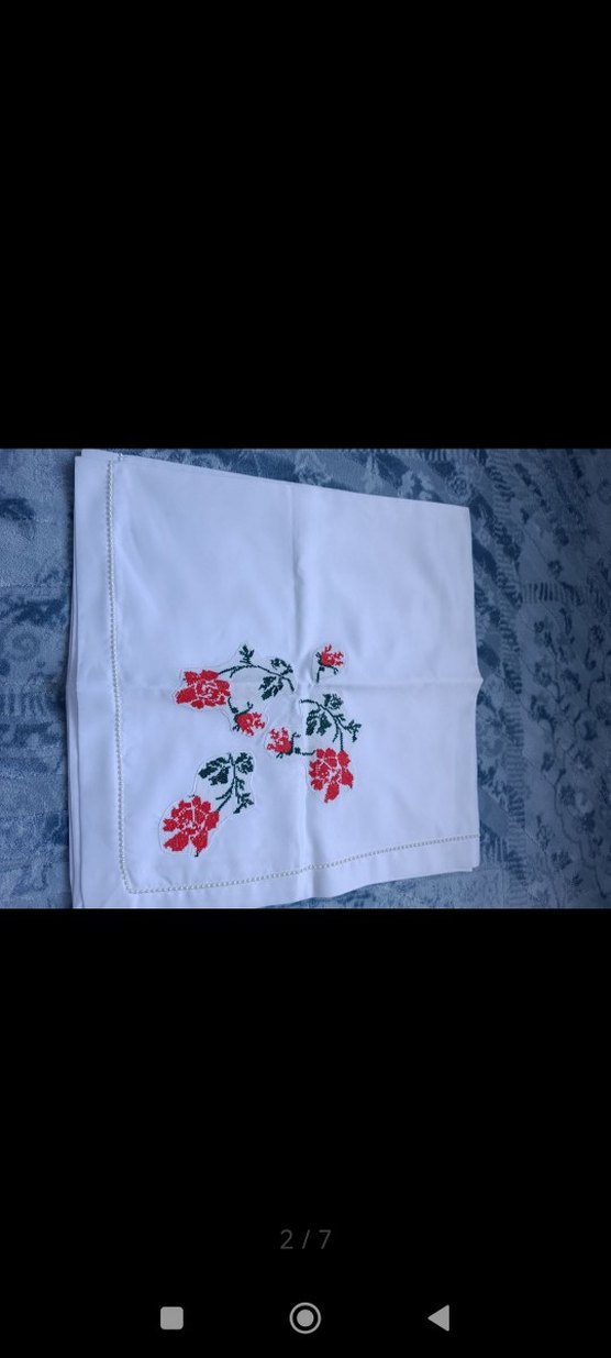 Nakışlı Beyaz çeyizlik bohça - Görsel 2