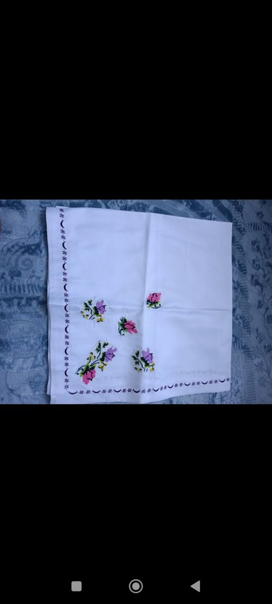 Nakışlı Beyaz çeyizlik bohça - Görsel 5