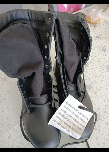 Siyah Kamuflaj Desenli Erkek Goth Bot - Görsel 2