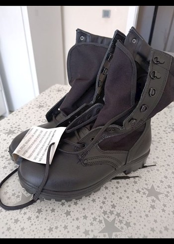 Siyah Kamuflaj Desenli Erkek Goth Bot - Görsel 5