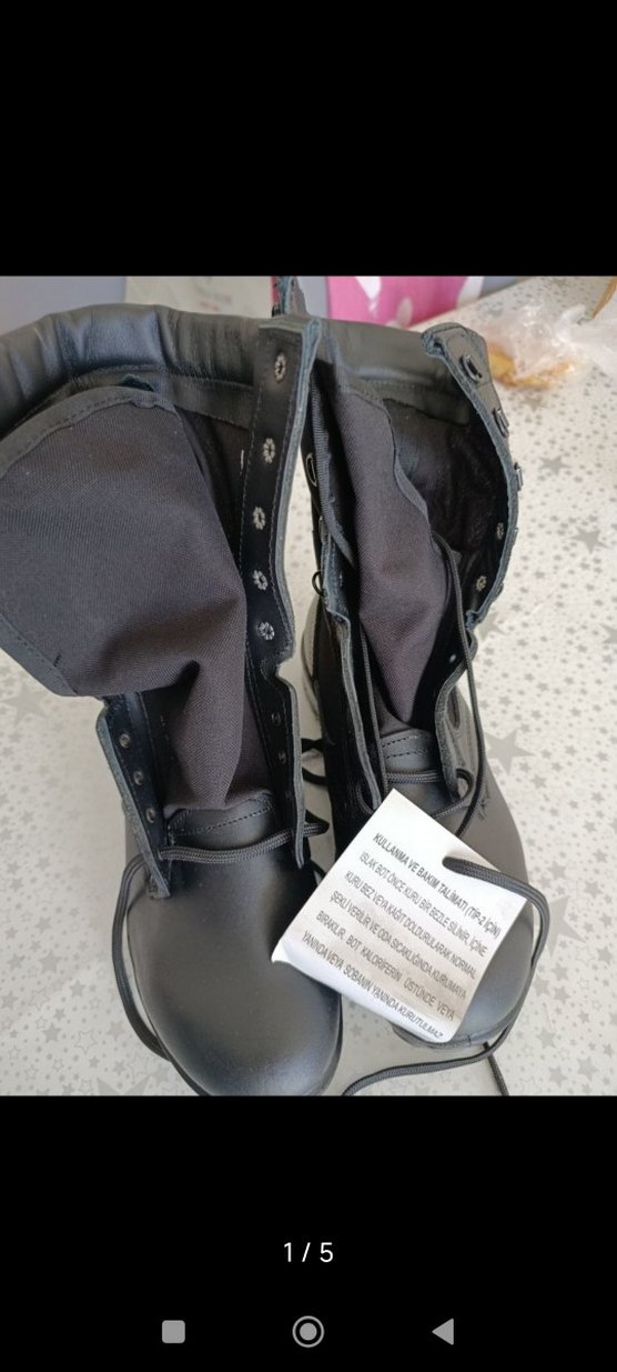 Siyah Kamuflaj Desenli Erkek Goth Bot - Görsel 2