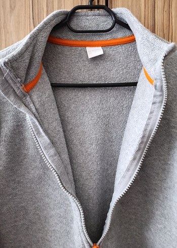 Gri Fermuarlı Erkek Çocuk Sweatshirt - Görsel 4