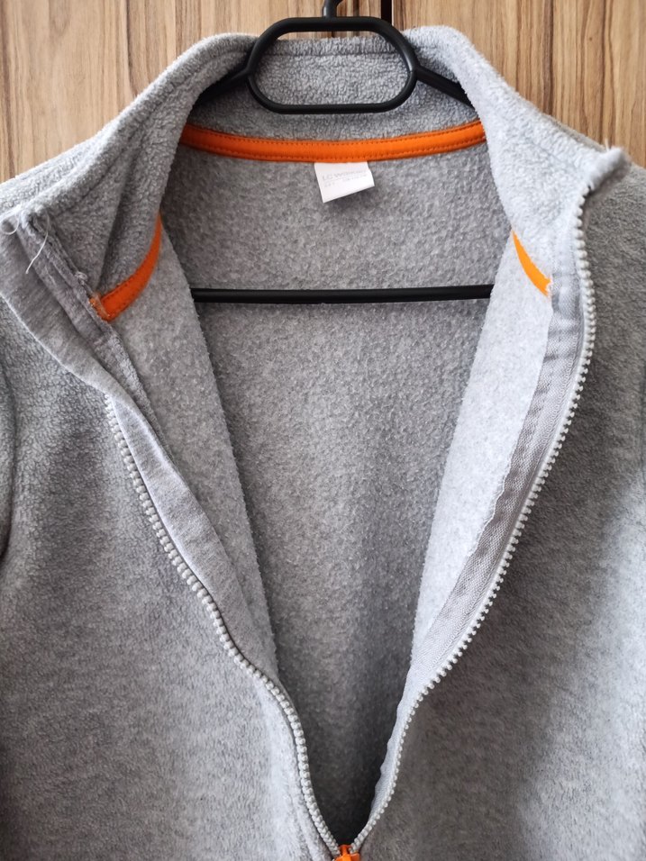 Gri Fermuarlı Erkek Çocuk Sweatshirt - Görsel 4