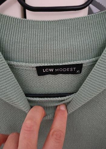 Gri Kadın Midi Örgü Sweatshirt - Görsel 5