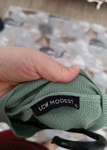 Gri Kadın Midi Örgü Sweatshirt - Görsel 4