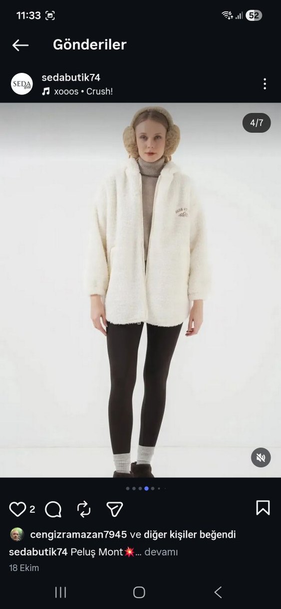 Kadın Bej Yumuşak Kürk Detaylı Mont - Görsel 2