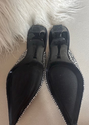 Payetli Mango Sivri Burun Stiletto Terlik - Görsel 4