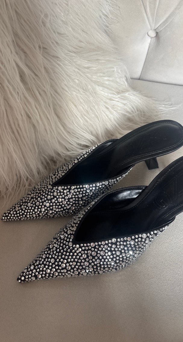 Payetli Mango Sivri Burun Stiletto Terlik - Görsel 2