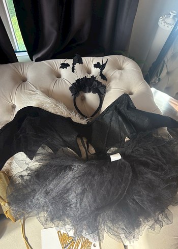 Siyah Dantel Kanatlı Gotik Aksesuar Seti - Görsel 3